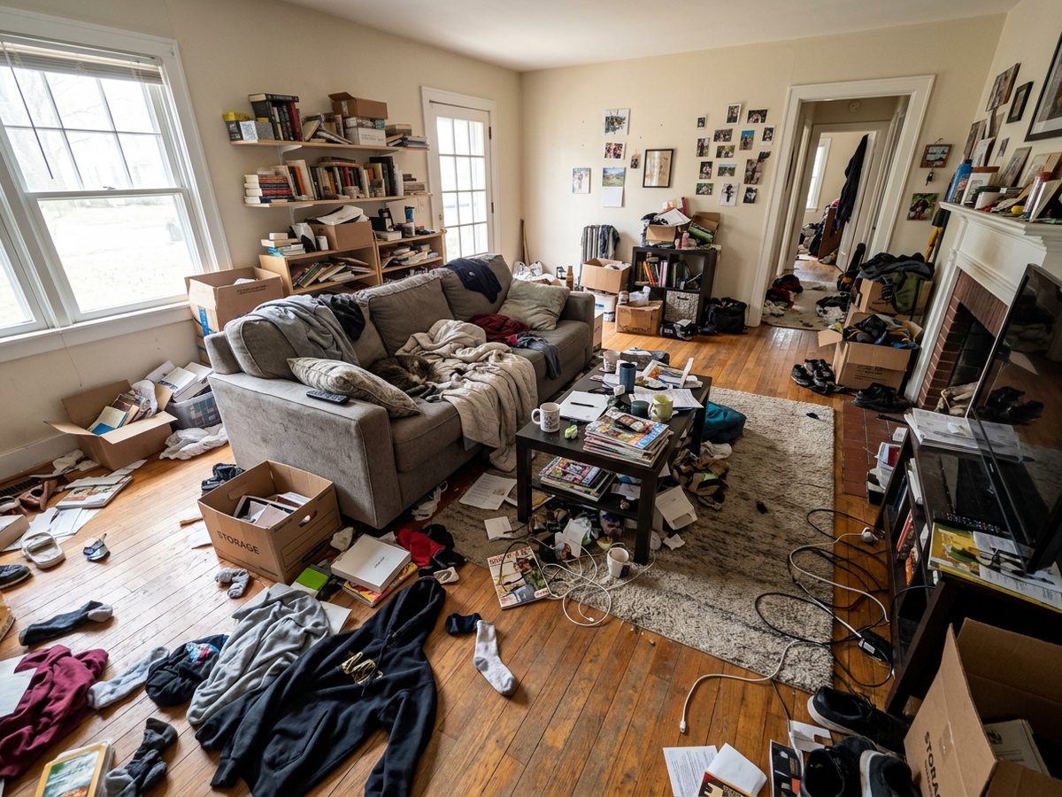 Soggiorno prima dell'home staging virtuale